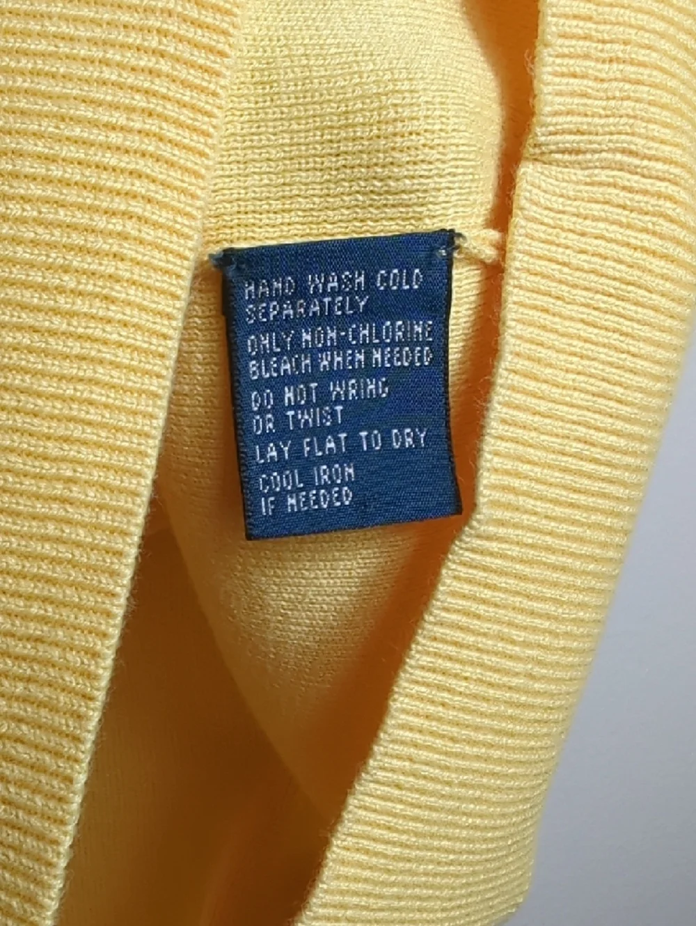 Vintage 90s Polo Ralph Lauren Yellow Pima Cotton Knit Sweater Vest Navy Pony XL‎